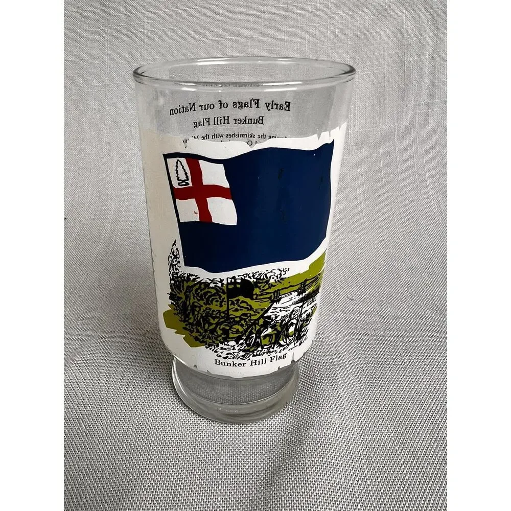 4 Vintage 1973 Flags Of Our Nation Series Glasse 1 Drinkware 12oz Patriotic